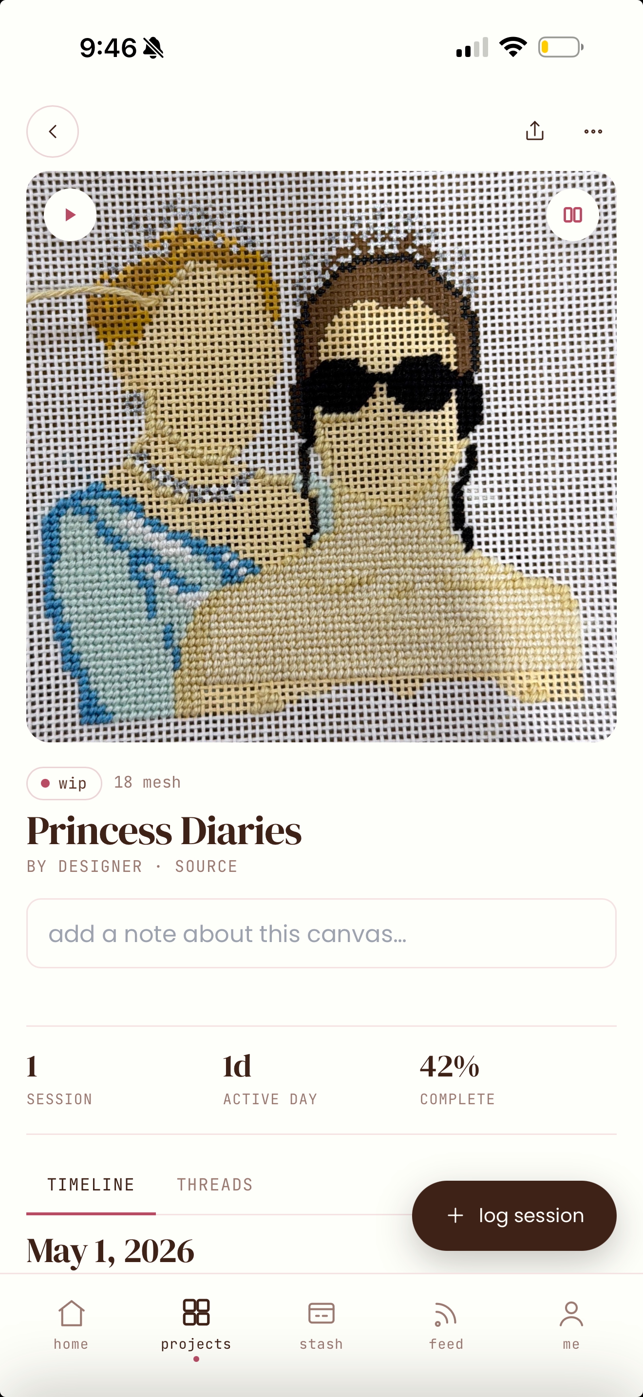 needle minded — canvas timeline